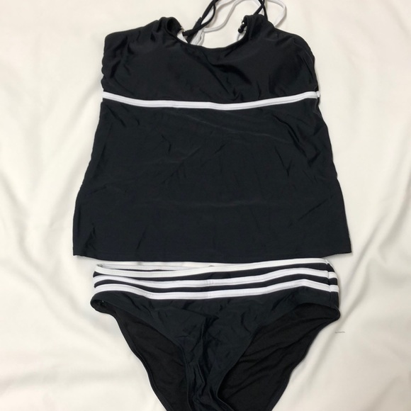 Cute black and white tankini Sz M - Picture 1 of 3